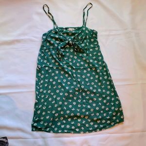 Gree Floral Knot Front Billabong Dress Size S